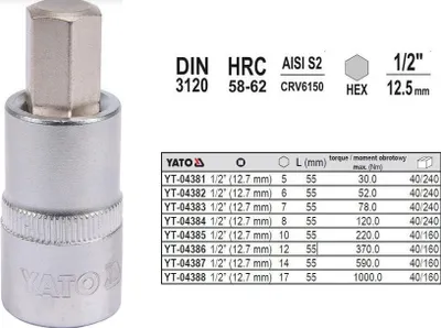 Produktbild von Yato YT-04383 Schraubendreherspitze de 1 Stck(e)