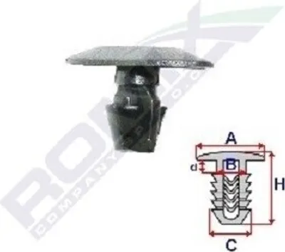 Produktbild von ROMIX Clip Zier- / Schutzleiste A82031 fahrzeugtür 5mm