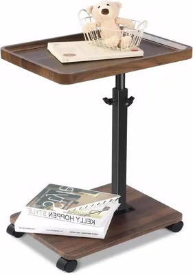 Produktbild von Houten woonkamertafel mit 2 Niveaus und Rollen, 45-80 cm, Holz, für Wohnzimmer, Schlafzimmer