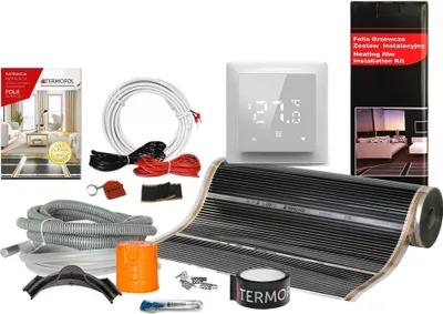 Produktbild von Termofol Elektrische Heizfolie mit Thermostat H6 Schwarz, Leistung 60 W/m2, 6 m²