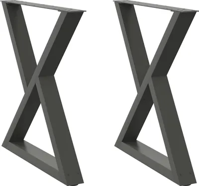 Obrázok produktu pre vidaXL Nohy jedálenského stola 2 kusy antracit 70x(72-73,3) cm oceľ