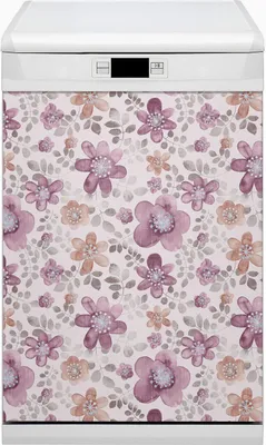 Produktbild von Abwaschbar 45x80 cm Geschirrspüle Magnetmatte Küche Dekorative  - Pinke Blumen
