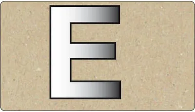 Produktbild von Spiegelornamente Grobuchstabe E