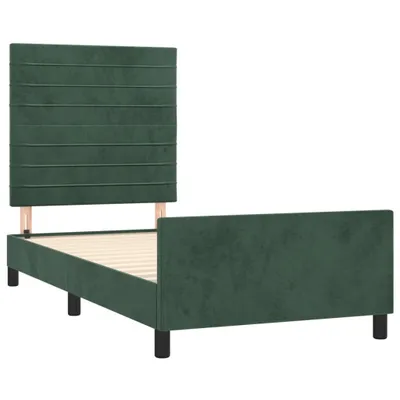Produktbild von Bettgestell ohne Matratze Dunkelgrün 80x200 cm Samt