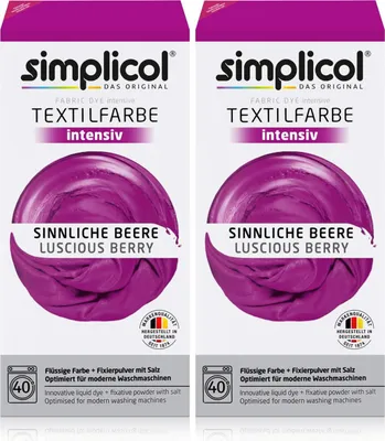 Produktbild von Simplicol Textilfarbe intensiv Sinnliche-Beere - Einfaches Färben (2er Pack)
