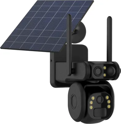 Produktbild von Y10-4G-Q11 schwenkbare Solarkamera mit zwei Objektiven für den Außenbereich für SIM-Karte