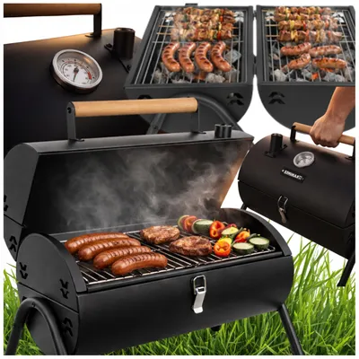 Zdjęcie produktu dla Grill Turystyczny Składany Przenośny Gril z Uchwytem Kempingowy 2 Ruszty