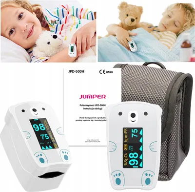 Zdjęcie produktu dla Jumper Jpd-500h Pulsometr Medyczny Dziecięcy Napalcowy Pulsoksymetr Sp02