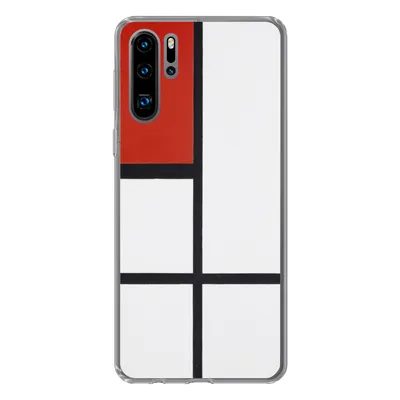 Produktbild von MuchoWow® Handyhülle Schutzhülle Hülle für Huawei P30 Pro Komposition - Piet Mondrian Silikon Softcase Handy Hülle - Schutzdeckel