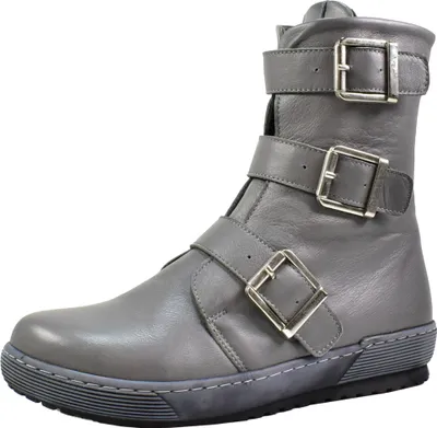 Produktbild von Andrea Conti Damen Stiefelette Biker Boot drei Riemen Schnalle sportlich 0066009, Größe:39 EU, Farbe:Grau
