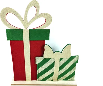 Produktbild von TrendLine Dekofigur Weihnachtsgeschenke Holz 40,5 x 5 x 36 cm mehrfarbig