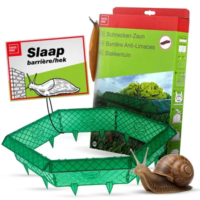 Schneckenabwehrzaun 2 m Set – modular, wetterfest, inkl. Zange