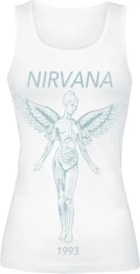 Produktbild von Nirvana Top Damen Angel weiß Band-Merch, Bands 100% Baumwolle L
