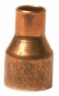 Productafbeelding van Koperen overgangsstuk, te solderen, mannelijk/vrouwelijk, diameter 28x16 mm