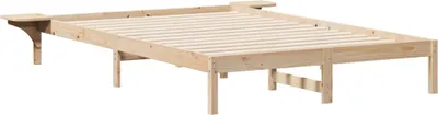 Productafbeelding van vidaXL Bedframe met nachtkastjes, naturel, 140 x 210 cm