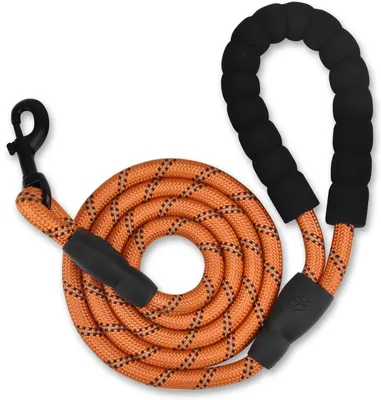 Immagine prodotto di Guinzagio Per Cani, Colore Arancione, Corda Resistente E Spessa, Lunghezza 150 Cm