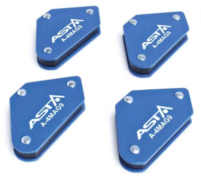 Immagine prodotto di Squadra magnetica per saldatura, blu, posizionatore supporto angolare calamita, 4 pezzi