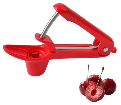 Productafbeelding van Kersenontpitter van roestvrij staal (rood)