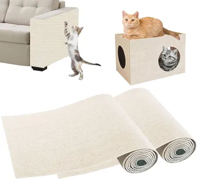 Immagine prodotto di Tappetini antigraffio autoadesivi, 2 pezzi, 30 x 100 cm, protezione antigraffio per mobili, per gatti