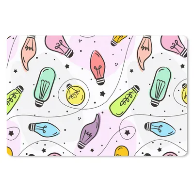 Produktbild von MuchoWow® Mauspad Mousepad Pastell - Regenbogen - Lampe - Muster 27x18 cm - Mousepads - Maus Mat - Pad - Mausunterlage - Büroartikel - Desk Matten