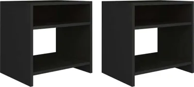 Produktbild von Nachttische 2 Stk. Schwarz 40x30x40 cm Holzwerkstoff
