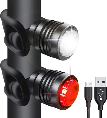 Immagine prodotto di Luce da bicicletta ricaricabile tramite USB, impermeabile, 3 livelli di luminosità, luce da bicicletta per mountain bike e bici da corsa