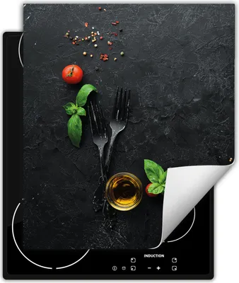Immagine prodotto di DarHaus Piastra di copertura per fornelli 45x52 cm Tappetino antiscivolo Roll-up, ardesia - Cucina