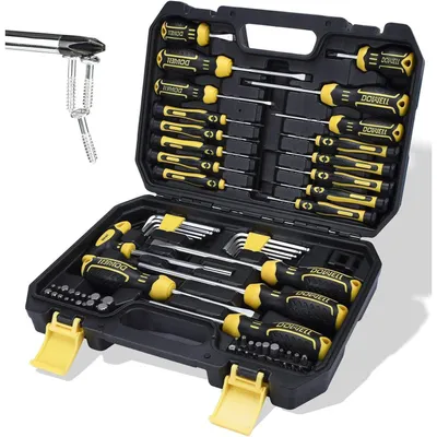 Produktbild von Magnetischer Schraubendreher Set 108-teilig Schlitz Phillips Torx Stubby Präzisions-Bits Aufbewahrungskoffer