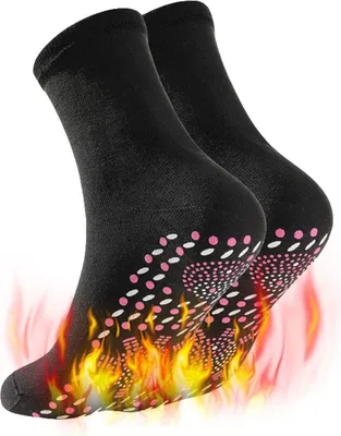Produktbild von 1 Paar Selbstheizende Socken, Beheizbare Socken, Winter Heizsocken, Wärmesocken, Turmalinsocken Selbsterwärmende Herren Damen für Outdoor-Aktivitäten im Winter