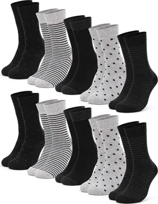 Produktbild von Occulto Damen Muster Socken 10 Paar (Modell: Michaela) 10Black 39-42