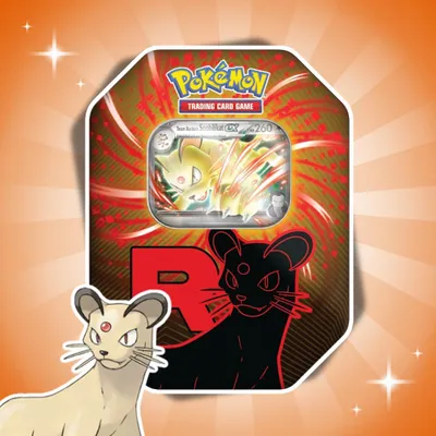 Produktbild von Pokémon Ewige Rivalen Tin Snobilikat ex Deutsch – 4 Boosterpacks, Team Rocket Promo Karte & Code Karte, TCG Box