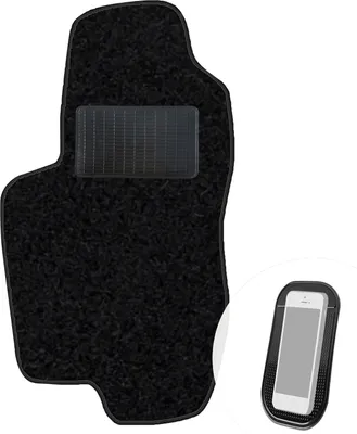 Produktbild von moto-MOLTICO Fahrer Fußmatte Auto Velours Fahrerseite Autoteppiche Schwarz Fahrermatte 1-teilig passend für Alfa Romeo 156 1997-2007