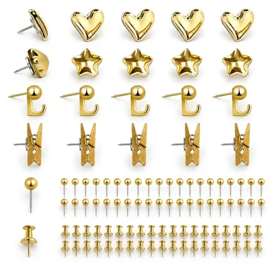 Produktbild von Metall Pinnnadeln Gold, 100 Stück, für Pinnwand und Büro