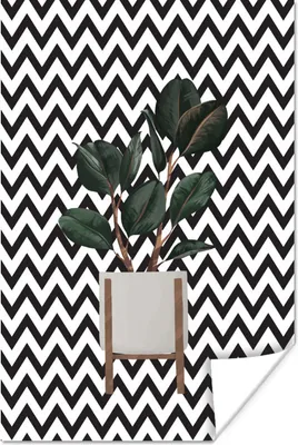 Produktbild von MuchoWow® Poster Zimmerpflanze - Blumentopf - Pflanzen 60x90 cm - Wanddekoration