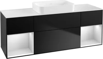 Produktbild von V&B Waschtischunterschrank Wandbeleuchtung Finion 160x60,3x50,1cm, Rg wh. m Lac, bla m Lac