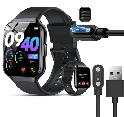 Immagine prodotto di Caricabatterie magnetico compatibile con lo smartwatch QCOQ P98 da 1,96 pollici, ma