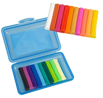 Immagine prodotto di Idena - Confezione con 20 bastoncini di plastilina colorata, in scatola blu, divertente gioco di plastilina per bambini, blu