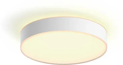 Produktbild von Philips Hue White ambience Enrave Deckenleuchte M weiß + Dimmschalter - Intelligente Deckenbeleuchtung - Bluetooth/Zigbee - Weiß - LED - Metall - Nicht austauschbare(s) Leuchtmittel