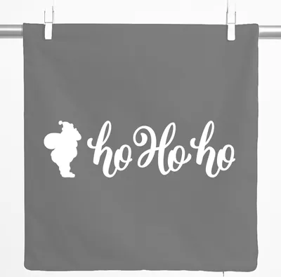 Produktbild von Huuraa Kissenbezug Santa Claus Ho Ho Ho 40x40cm Steel Grey Baumwolle Dekokissenbezug Geschenkidee