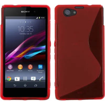 Produktbild von PhoneNatic Case kompatibel mit Sony Xperia Z1 Compact - rot Silikon Hülle S-Style + 2 Schutzfolien