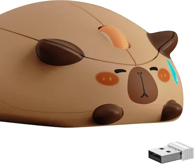 Produktbild von Akko Computermaus, leises Klicken, niedliche Maus in Katzenform, 2,4 GHz mit USB-A-Empfänger, 1200 DPI optische Abtastung, kabellose Gaming-Maus