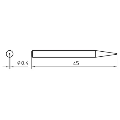 Obrázek produktu pro Weller Tools Weller SPI15 210 - Lötspitze - Weller - 1 Stück(e) - 0,4 mm - 4,5 cm