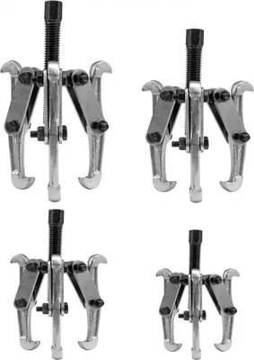 Produktbild von 4 Tlg Set Innen und Außen Abzieher 3 Arm Dreiarm Satz 75 100 150 200 mm