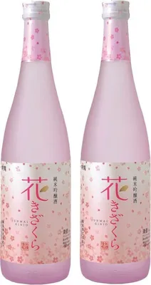 Produktbild von Doppelpack KIZAKURA Sake Junmai Ginjo Hanakizakura aus Japan (2x 720ml), alc. 12% vol