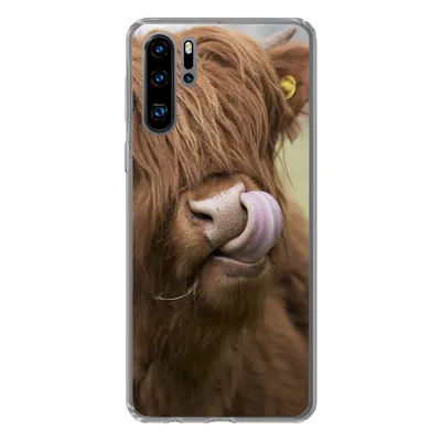 Produktbild von MuchoWow® Handyhülle Schutzhülle Hülle für Huawei P30 Pro Schottischer Highlander - Braun - Tiere Silikon Softcase Handy Hülle - Schutzdeckel