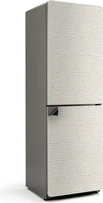 Zdjęcie produktu dla Fale i linie w rytmie - Magnetyczna osłona lodówki - Folia dekoracyjna magnetyczna do kuchni - Magnetyczna dekoracja lodówki - Samoprzylepna tablica magnetyczna - Folia magnetyczna na drzwi lodówki - 60x190 cm