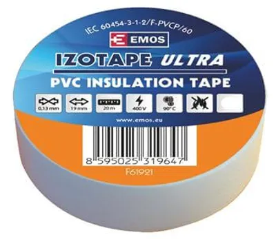 Image de Ruban isolant Emos PVC 19mm / 20m blanc