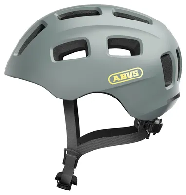 Immagine prodotto di Casco da bici ABUS Youn-I 2.0 - con luce per bambini, adolescenti e giovani adulti - per ragazze e ragazzi - grigio, taglia M (52-57 cm)