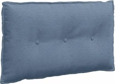 Zdjęcie produktu dla vidaXL Poduszka na plecy niebieska 80 x 50 cm z tkaniny sztruksowej