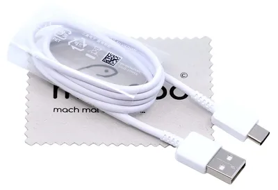 Imagen del producto de Cable de carga USB-C de 15W y 0,8 metros para Samsung Galaxy A04s, A23, M13, con paño de limpieza mungoo